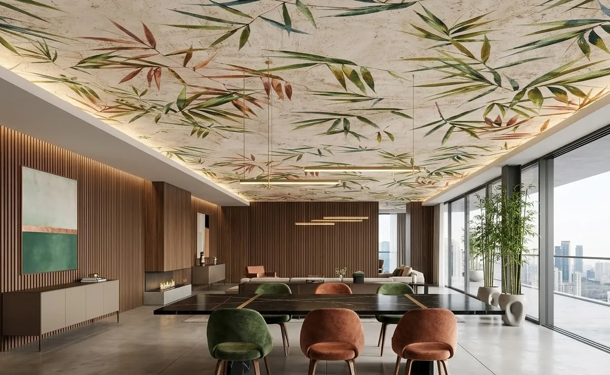 Esempio carta parati a soffitto bamboo | Nanni Giancarlo
