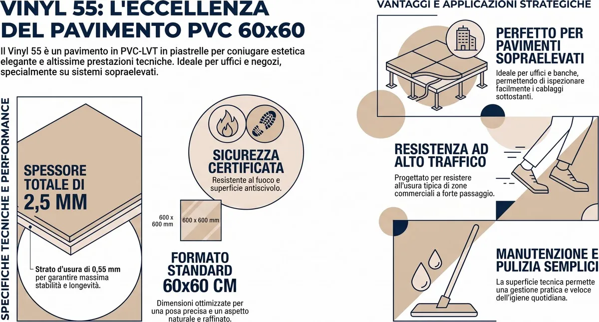 Guida pavimento in PVC 60x60 | Nanni Giancarlo