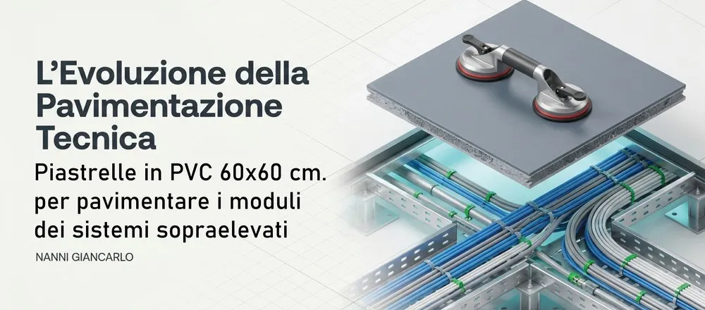 Pavimento 60x60 per moduli sopraelevati banche, data center, uffici
