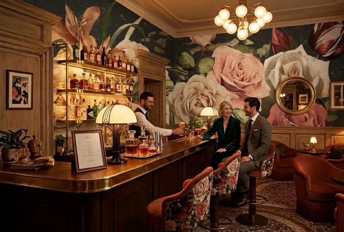 Carta da parati bar hotel