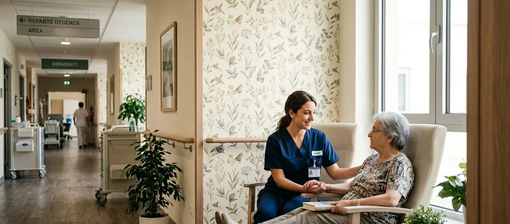 La carta da parati Nanni Giancarlo nelle camere di ospedali e ambulatori