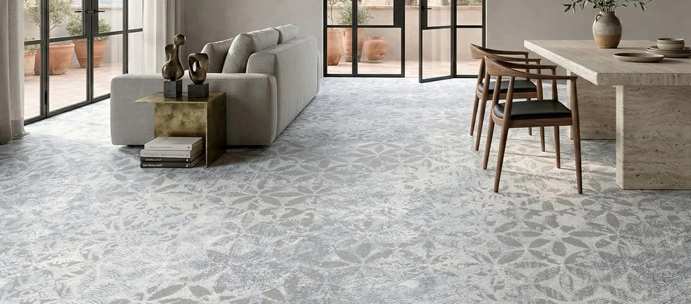 Pavimento in resina artistico in carta da parati fibra di vetro