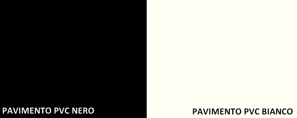 Pavimenti pvc colore bianco e Pavimenti colore nero
