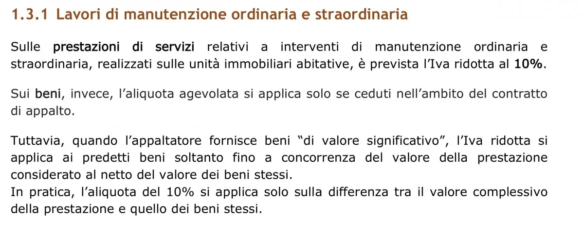 iva 10 agevolazione