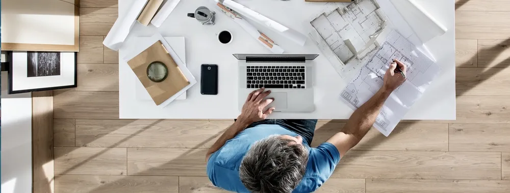 pavimento effetto parquet per ufficio