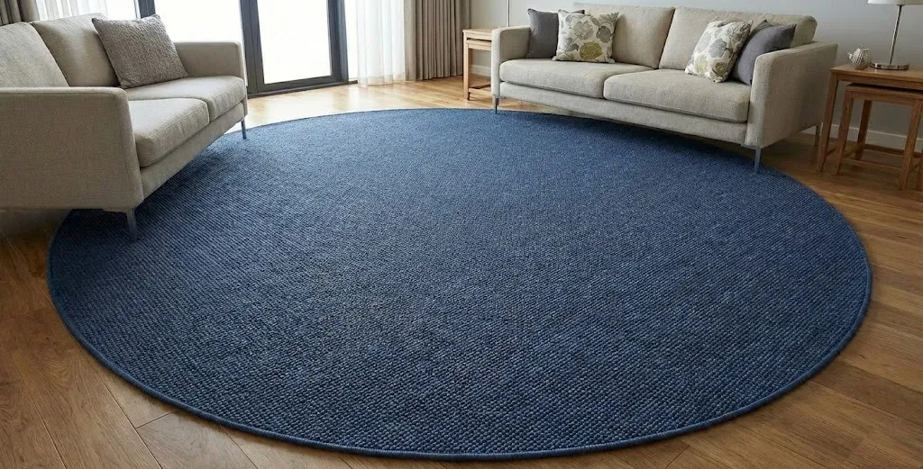 Tappeto a misura blu