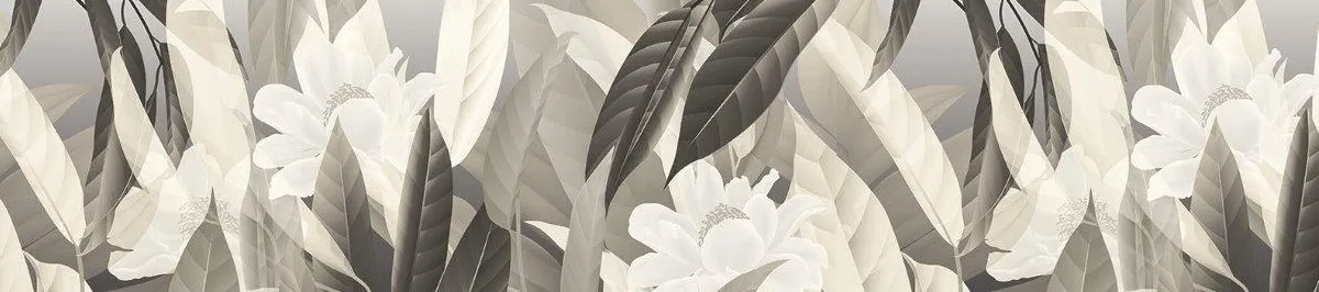 Carta da parati per cucina moderna con fiori e foglie carta da parati cucina moderna  - Nanni Giancarlo