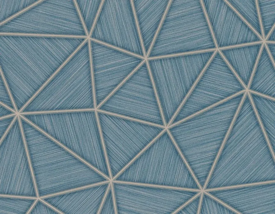 Carta da parati geometrica in blu e oro - Nanni Giancarlo Carta da parati geometrica in blu e oro - Nanni Giancarlo