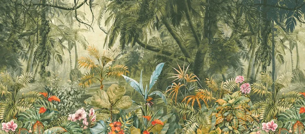 GUY-30 SA | Carta da parati tropicale senza animali