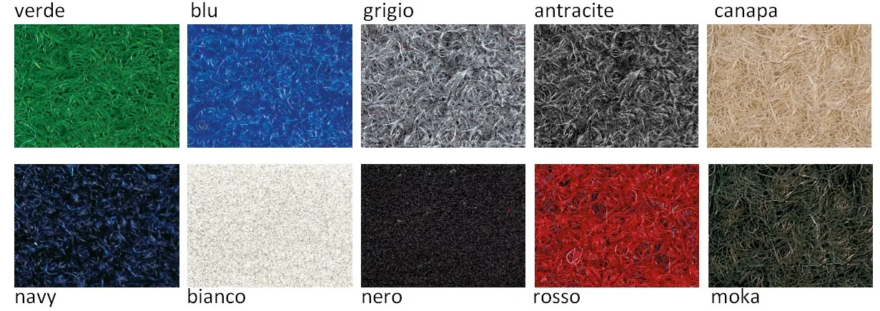 Moquette colorata per esterni