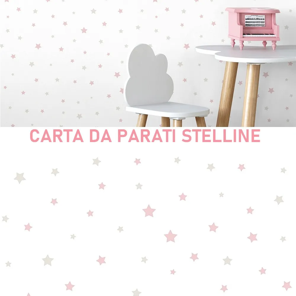 carta da parati stelline rosa per bimbe - Nanni Giancarlo