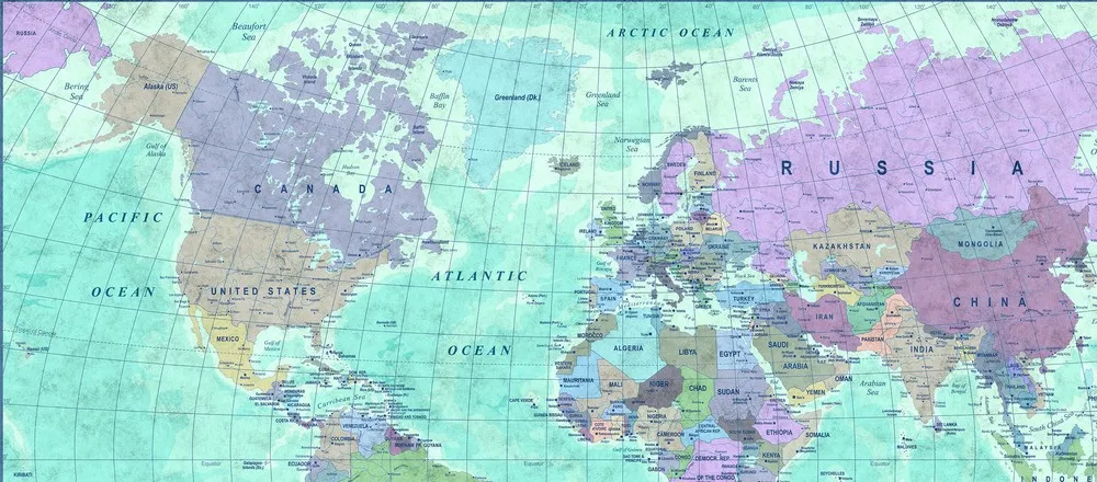 COLORED WORLD  | Cartina geopolitica del mondo