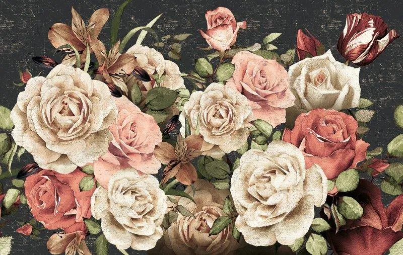 CARTA DA PARATI FIORI ROSE ROMANTICA - Nanni Giancarlo