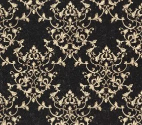OD 46508 | Carta da parati classica di lusso in nero e oro
