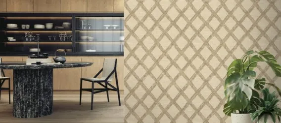 100E-ARM Rhombus Silk Carta parati a losanghe