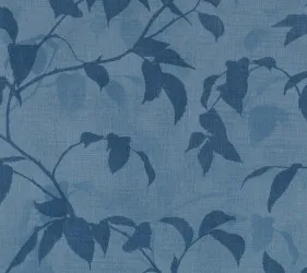 CLO92504 | Carta da parati foglie mat tonalità blu