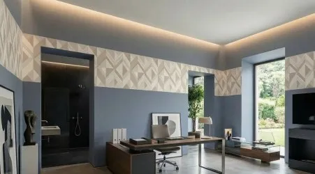 Ufficio moderno con decorazione in tessuto non tessuto