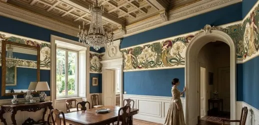 Esempio fascia alta per il restauro di pareti di ville e palazzi di pregio