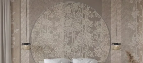 GIN2101CAM | Carta da parati floreale boho