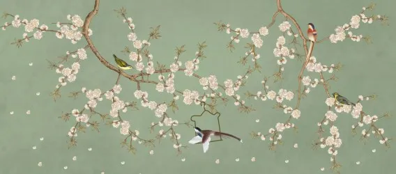 SAKURA NG | Carta da parati fiori e uccellini