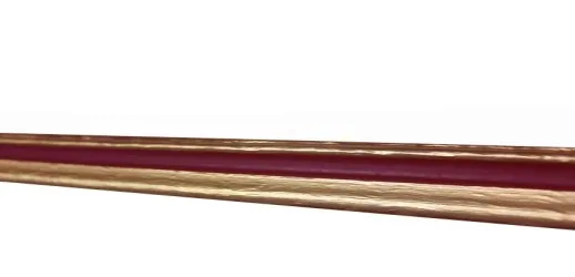 Astina in legno lavorata - Colore oro e rosso 