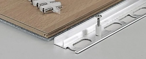 BASE P.200 | Profilo per laminato e parquet da 7 a 15 mm.