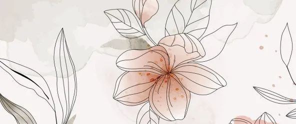 MAGGIO | Line Art con fiori e foglie