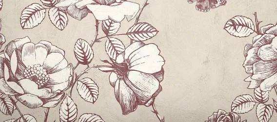 VINTAGE  | Carta da parati vintage a fiori
