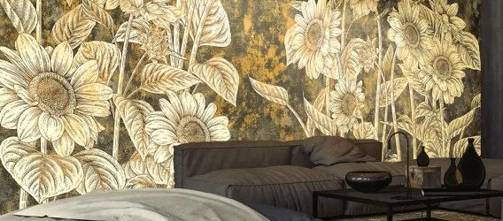 GIRASOLI | Carta da parati con girasoli