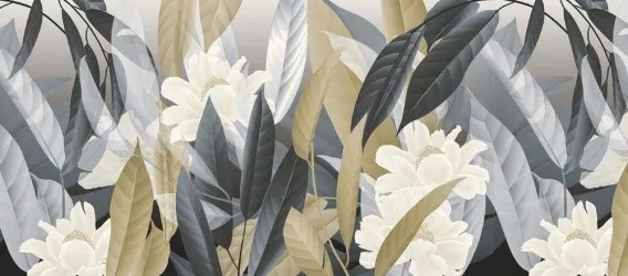 T-LEAVES | Carta da parati a grandi fiori