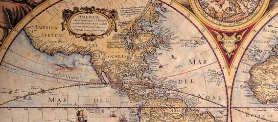 MONDO - ORBIS  | Carta da parati planisfero vintage