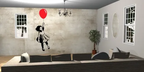 BB GIRL | Carta da parati grunge effetto muro cemento 