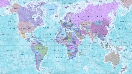 COLORED WORLD  | Carta da parati geografica - Col. IR403