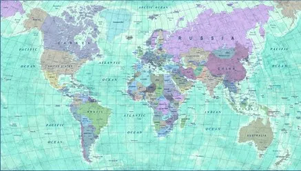 COLORED WORLD  | Carta da parati La cartina del mondo - Col. IR401