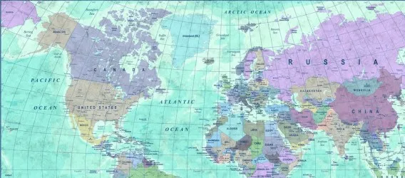 COLORED WORLD  | Cartina geopolitica del mondo