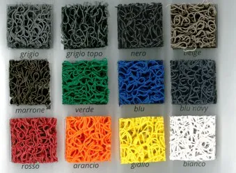 Colori base Zerbino in PVC ricciolo