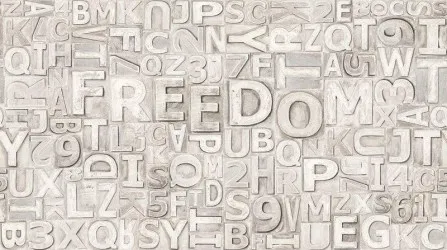 FREEDOM | Carta da parati con scritte e lettere - Colore 4