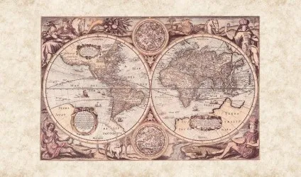 MONDO - ORBIS  | Carta da parati mappamondo - Colore 2