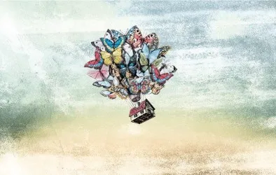 PAPILLON | Carta da parati con farfalle - Colore 0