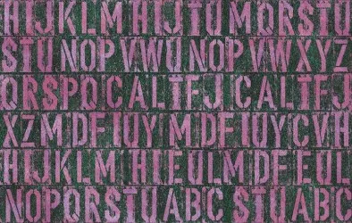 TYPE | Carta da parati con lettere alfabeto - Colore 4 [182]