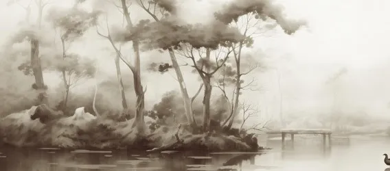 WU ZETIAN | Digital Wallpaper Paesaggio Orientale