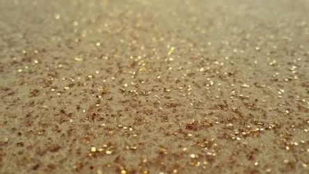 Pavimento con glitter oro [ particolare dei glitter ]