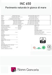 INC650 | Pavimento organico ecologico - Scheda tecnica